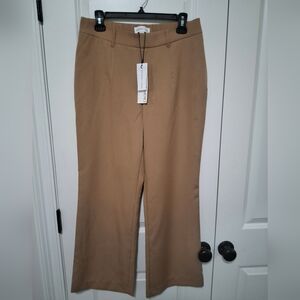 Gemma + Jane Womens Cropped Flare Pants, Brown, Medium, New w/Tag